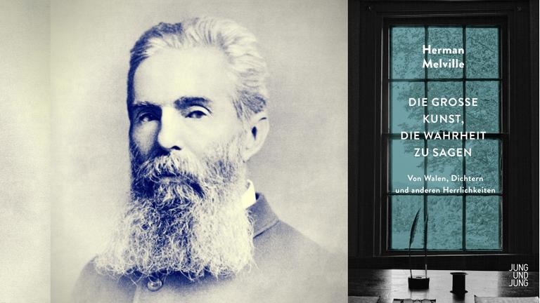Herman Melville: "Die große Kunst, die Wahrheit zu sagen" Zu sehen ist der Autor und das Buchcover