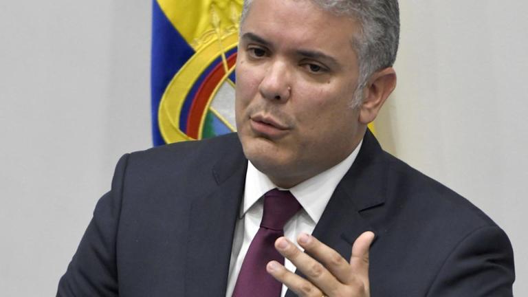 Kolumbiens Präsident Ivan Duque, aufgenommen am 17. Juni 2019 in London