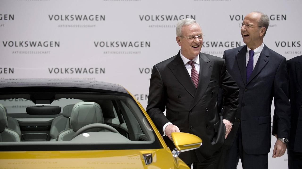 Der neue Aufsichtsratschef Hans Dieter Poetsch und der ehemalige VW-Chef Martin Winterkorn waren beide Manager während der Motorenmanipulationen bei VW.