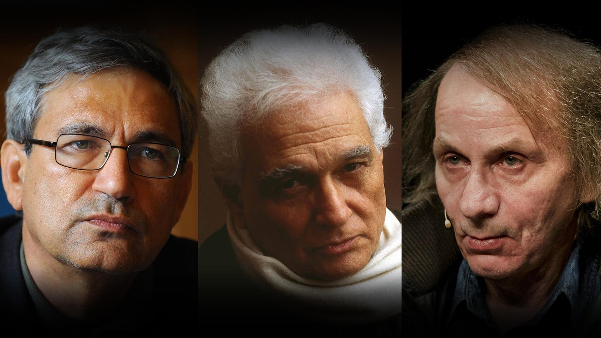 Orhan Pamuk, Jacques Derrida, Michel Houellebecq