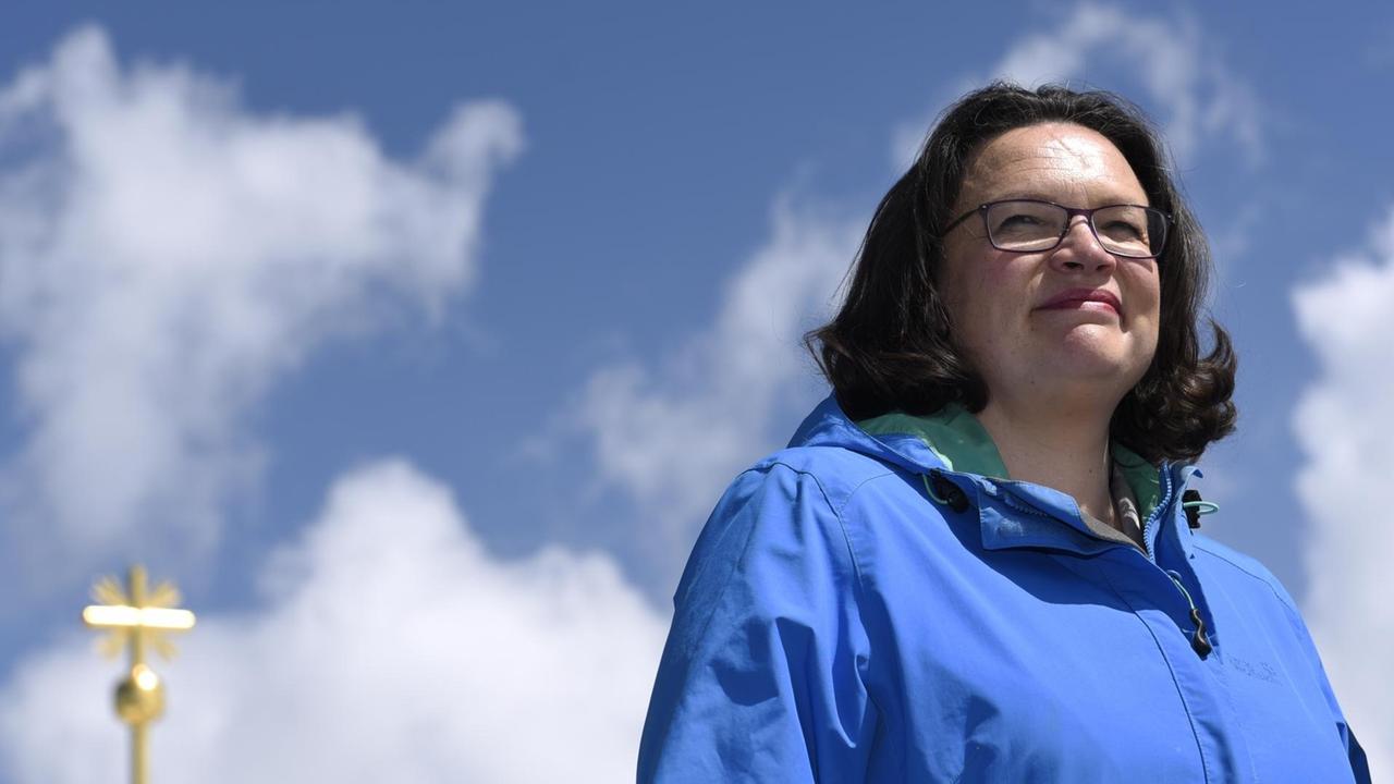 Andrea Nahles auf der Zugspitze Andrea Nahles auf der Zugspitze