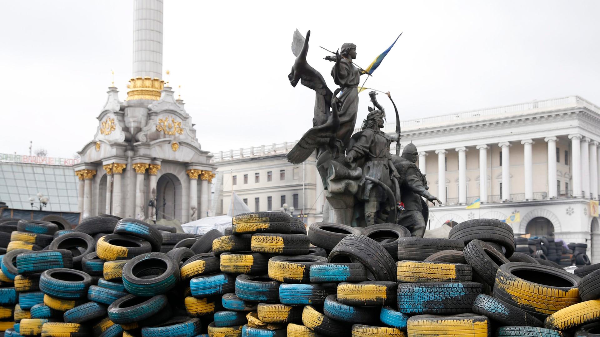 Der Maidan in Kiew. Der Maidan in Kiew.