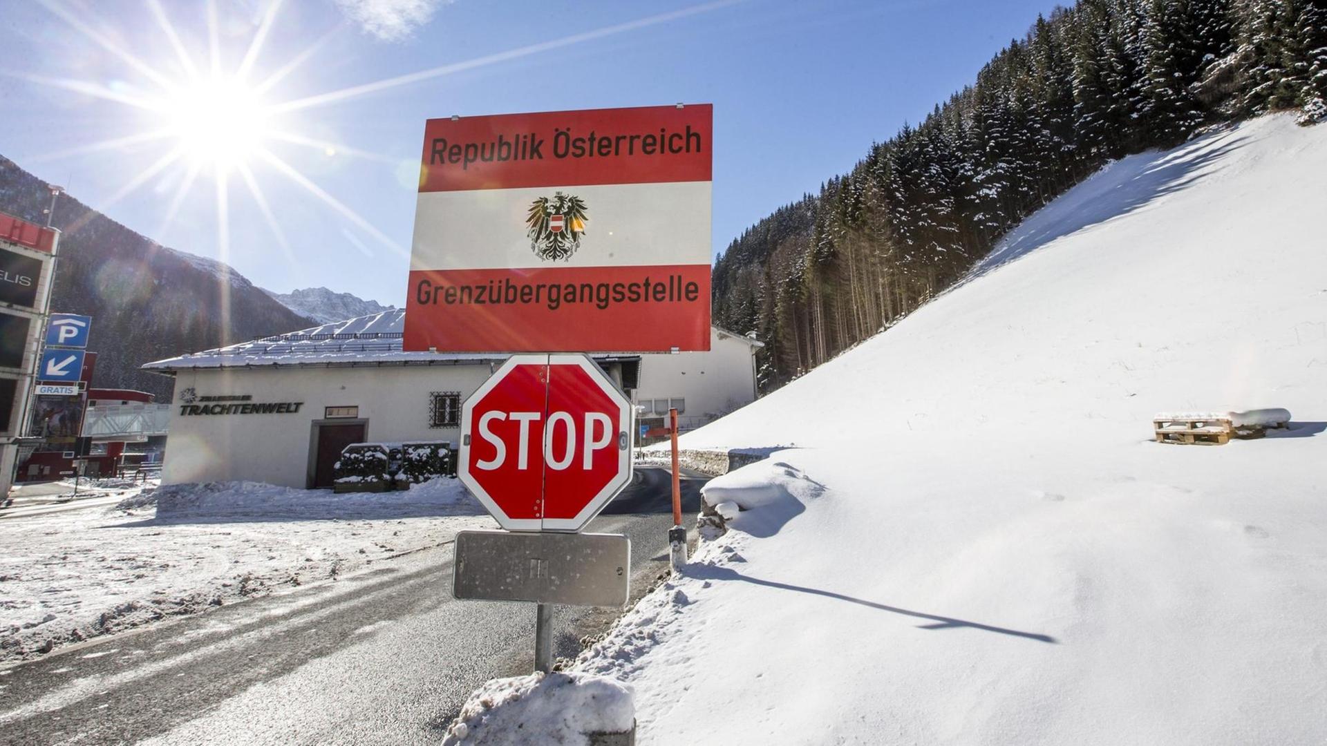 Die Grenze zwischen Österreich und Italien in Tirol