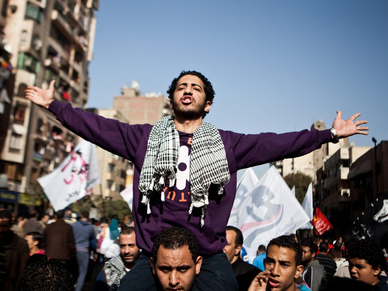 Mensch bei den Unruhen in Ägypten Mensch bei den Unruhen in Ägypten
