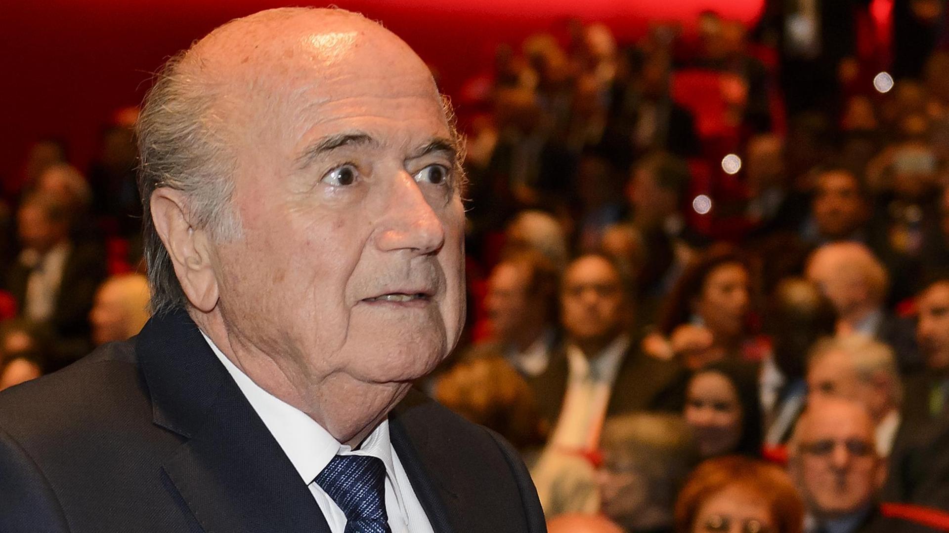 FIFA-Präsident Joseph Blatter bei der Eröffnungszeremonie des 65. FIFA-Kongresses in Zürich