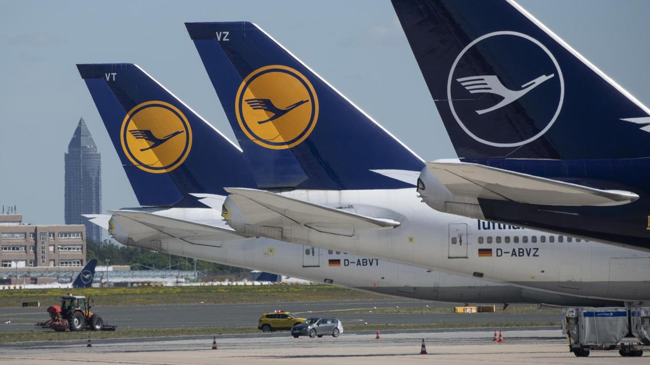 Lufthansa-Flieger stehen still, 06. Mai 2020 in Frankfurt am Main Lufthansa-Flieger stehen still, 06. Mai 2020 in Frankfurt am Main