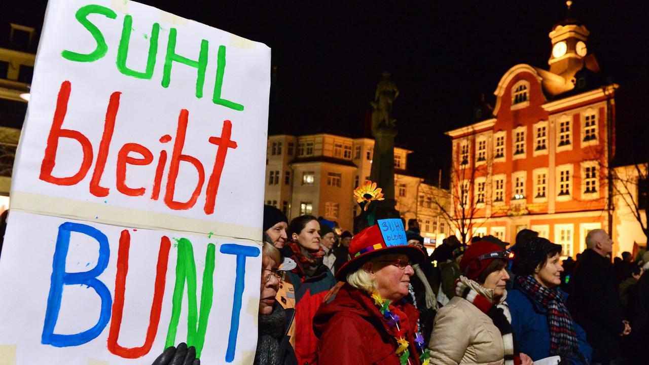 Demo gegen Pegida am 19.01.2015 in Suhl Demo gegen Pegida am 19.01.2015 in Suhl
