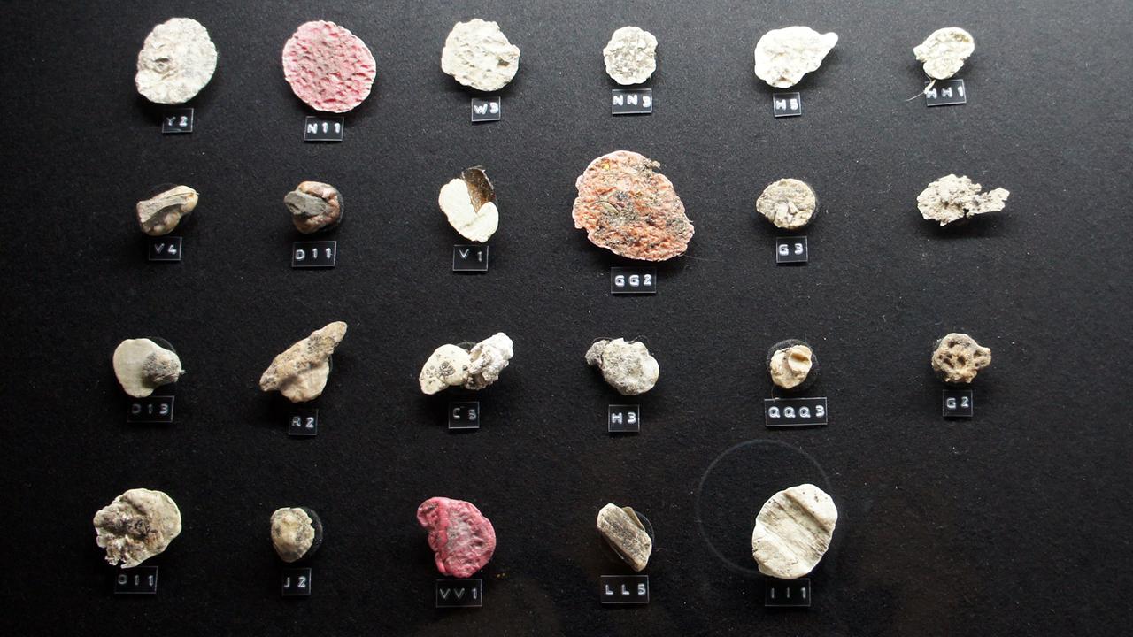 Eine archäologische Stadtgeschichte anhand von Kaugummis, abgekratzt von Oberhausens Straßen, ist im neuen Stadtmuseum im Rahmen des Projekts "Actopolis" zu sehen Eine archäologische Stadtgeschichte anhand von Kaugummis, abgekratzt von Oberhausens Straßen, ist im neuen Stadtmuseum im Rahmen des Projekts "Actopolis" zu sehen