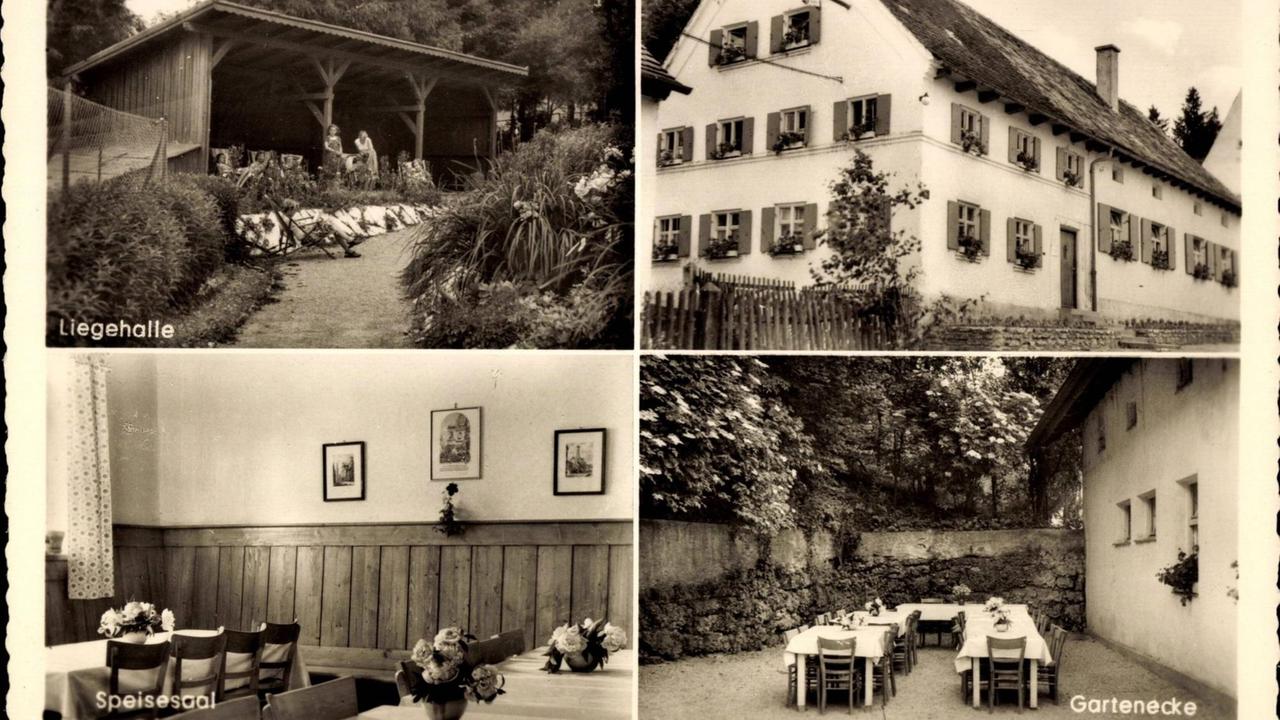 Postkarte eines Erholungsheims der Arbeiterwohlfahrt im bayerischen Mickhausen in den 30er-Jahren. Postkarte eines Erholungsheims der Arbeiterwohlfahrt im bayerischen Mickhausen in den 30er-Jahren.