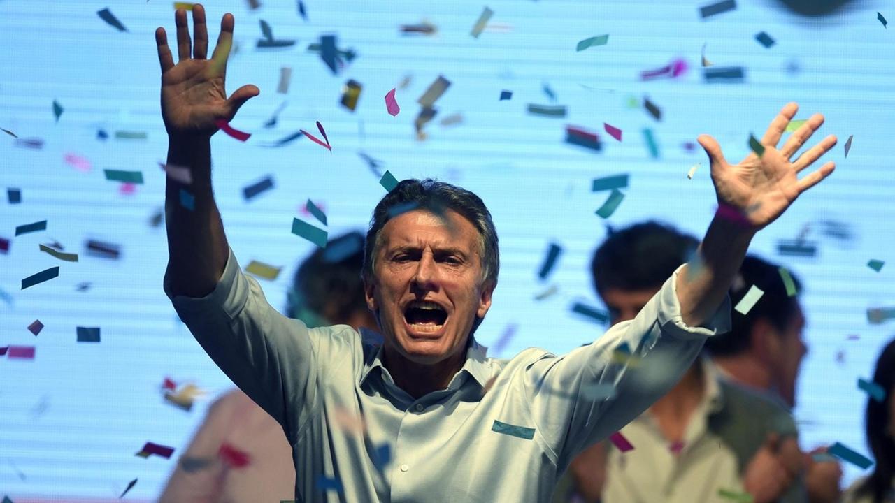 Der Kandidat der konservativ-liberalen Bündnisses "Cambiemos" bei der Präsidentenwahl in Argentinien, Mauricio Macri. Der Kandidat der konservativ-liberalen Bündnisses "Cambiemos" bei der Präsidentenwahl in Argentinien, Mauricio Macri.