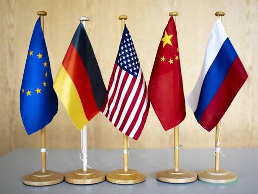 Flagge Europa, Deutschland, USA, China, Russland