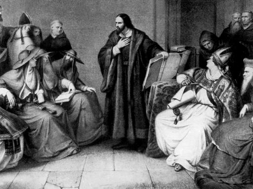 Der tschechische Reformator Jan Hus vor dem Konstanzer Konzil