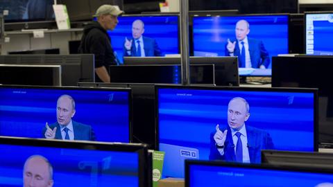 Vladimir Putin im Fernsehen