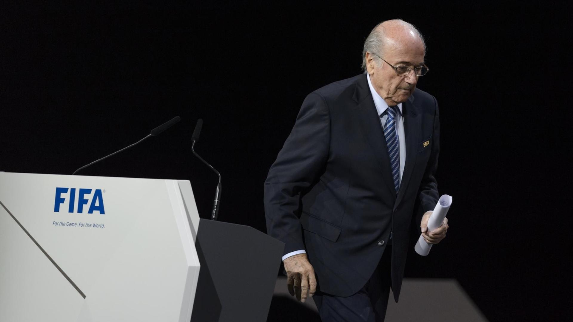 Der suspendierte FIFA-Präsident Joseph Blatter auf einer Veranstaltung Ende Mai. Der suspendierte FIFA-Präsident Joseph Blatter auf einer Veranstaltung Ende Mai.
