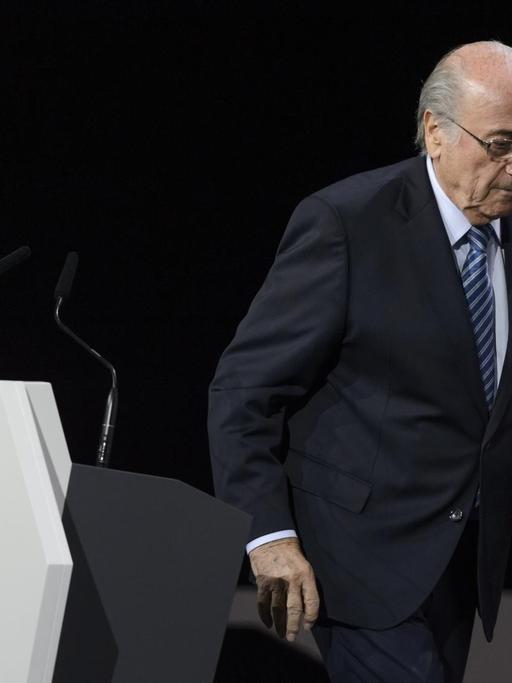Der suspendierte FIFA-Präsident Joseph Blatter auf einer Veranstaltung Ende Mai.
