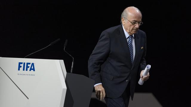 Der suspendierte FIFA-Präsident Joseph Blatter auf einer Veranstaltung Ende Mai.