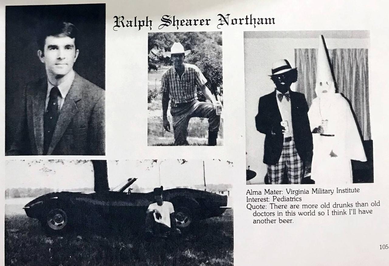 February 1, 2019 - A photo from Gov. Ralph Northam s medical school yearbook shows two men, one in blackface and one in a Ku Klux Klan robe and hood, on the same page as the governor. A half-page from the 1984 yearbook, photographed by The Virginian-Pilot on Friday, Feb. 1, 2019.
Aufnahmedatum 01.07.84   
PUBLICATIONxINxGERxSUIxAUTxONLY - ZUMAm67_ 20190201_zaf_m67_013 Copyright: xEasternxVirginiaxMedicalxSchoolx