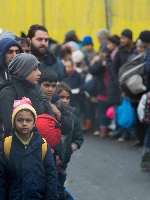 Flüchtlinge an der slowenisch-österreichischen Grenze.