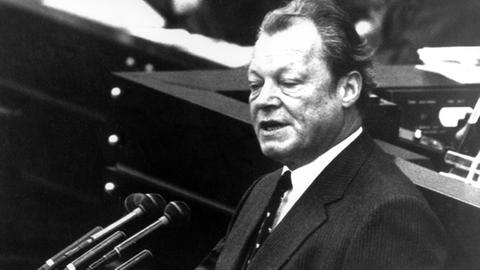 Willy Brandt, aufgenommen 1972 im Bonner Bundestag.