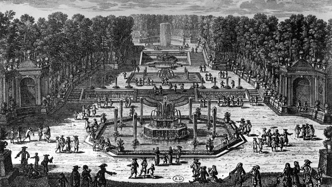 Zeichnung des Le Bosquet des Trois Fontaines-Gartens in Versailles.
View of the garden of the three fountains in Versaille It was one of Louis XIV s favorite gardens at his palace of Versailles, a gently sloping grove the size of two football fields, opulently adorned with bronze and marble and three mammoth fountains. The splendor of Le Bosquet des Trois Fontaines, one of the great landscape achievements of the 17th century, made it that much harder to maintain, and the much-admired garden fell into ruin as history - the French revolution and two World Wars - took its toll on Versailles. , Garten, Gärten UnitedArchives00106106 PUBLICATIONxINxGERxSUIxAUTxONLY View of The Garden of The Three Fountains in Versailles IT what One of Louis XIV S Favorite Gardens AT His Palace of Versailles a GENTLY sloping Grove The Size of Two Football Fields opulently Adorned With Bronze and Marble and Three Mammoth Fountains The Splendor of Le Bosquet the Trois Fontaines One of The Great Landscape Achievements of The 17th Century Made IT Thatcher Much Harder to maintain and The Much Admired Garden Fur into Ruin As History The French Revolution and Two World Wars took its toll ON Versailles Garden Gardens UnitedArchives00106106 PUBLICATIONxINxGERxSUIxAUTxONLY Zeichnung des Le Bosquet des Trois Fontaines-Gartens in Versailles.
View of the garden of the three fountains in Versaille It was one of Louis XIV s favorite gardens at his palace of Versailles, a gently sloping grove the size of two football fields, opulently adorned with bronze and marble and three mammoth fountains. The splendor of Le Bosquet des Trois Fontaines, one of the great landscape achievements of the 17th century, made it that much harder to maintain, and the much-admired garden fell into ruin as history - the French revolution and two World Wars - took its toll on Versailles. , Garten, Gärten UnitedArchives00106106 PUBLICATIONxINxGERxSUIxAUTxONLY View of The Garden of The Three Fountains in Versailles IT what One of Louis XIV S Favorite Gardens AT His Palace of Versailles a GENTLY sloping Grove The Size of Two Football Fields opulently Adorned With Bronze and Marble and Three Mammoth Fountains The Splendor of Le Bosquet the Trois Fontaines One of The Great Landscape Achievements of The 17th Century Made IT Thatcher Much Harder to maintain and The Much Admired Garden Fur into Ruin As History The French Revolution and Two World Wars took its toll ON Versailles Garden Gardens UnitedArchives00106106 PUBLICATIONxINxGERxSUIxAUTxONLY