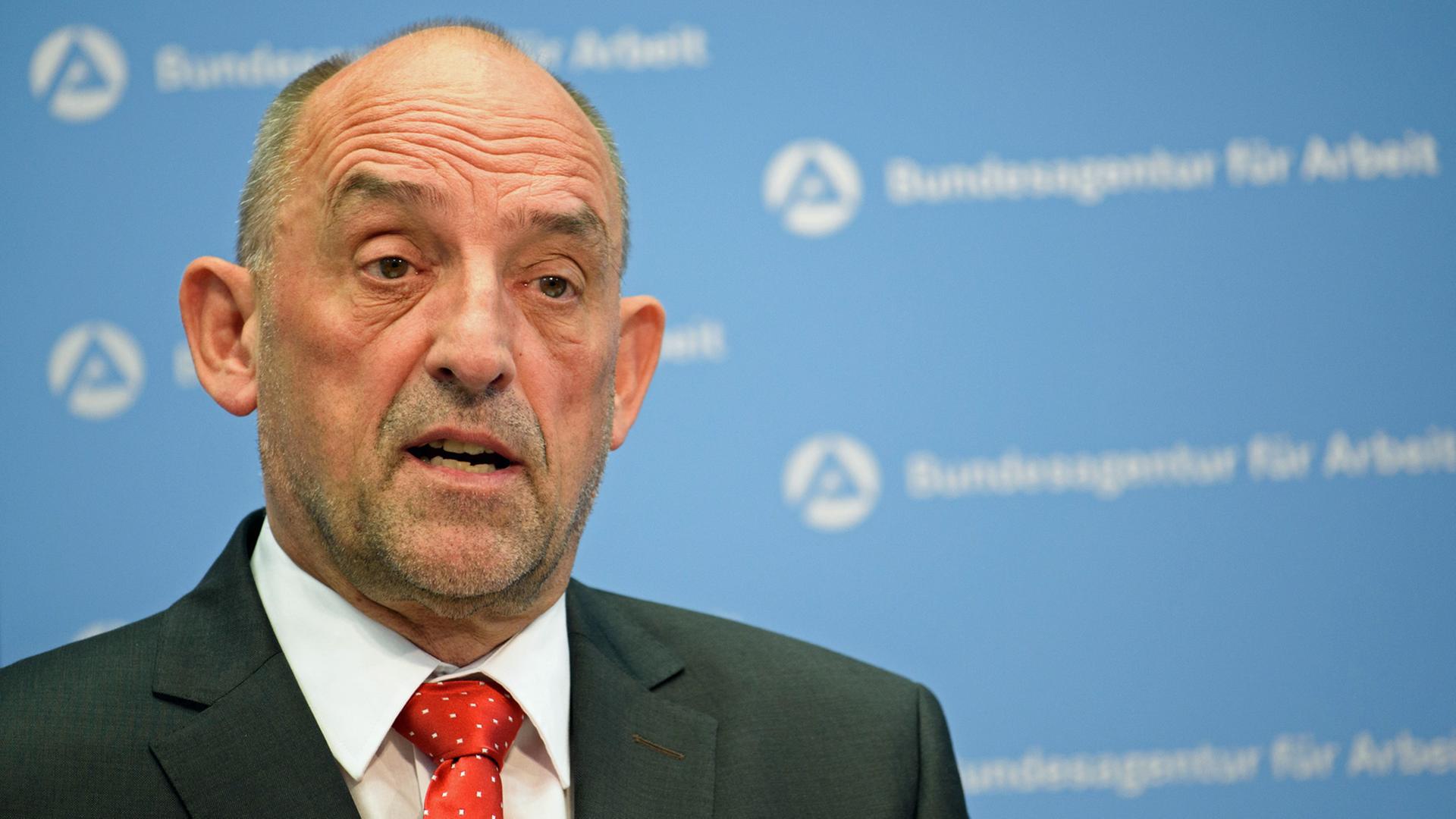 Der Vorstandschef der Bundesagentur für Arbeit, Detlef Scheele, im März 2017 in Nürnberg Der Vorstandschef der Bundesagentur für Arbeit, Detlef Scheele, im März 2017 in Nürnberg