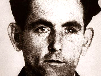 Ein Bild des Hitler-Attentäters Johann Georg Elser, aufgenommen von der Gestapo im November 1939 im Konzentrationslager Sachsenhausen. Ein Bild des Hitler-Attentäters Johann Georg Elser, aufgenommen von der Gestapo im November 1939 im Konzentrationslager Sachsenhausen.