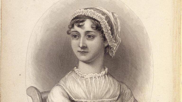 Ein Porträt von Jane Austen.