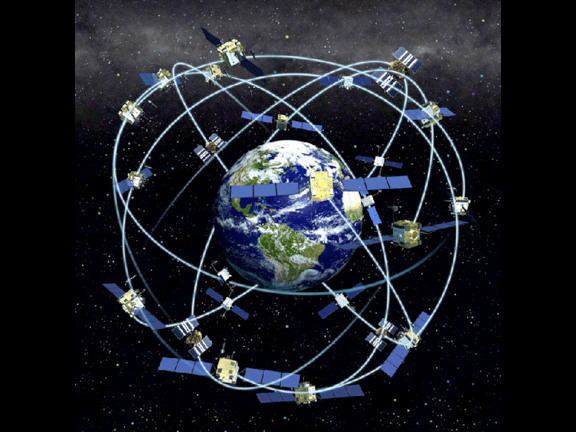 Lotsen im All: GPS-Satelliten umreisen die Erde.