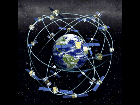 Lotsen im All: GPS-Satelliten umreisen die Erde. Lotsen im All: GPS-Satelliten umreisen die Erde.
