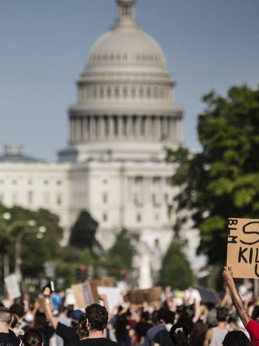 Proteste gegen Polizeigewalt und Rassismus nach dem Tod von Georg Floyd in Washington am 2. Juni 2020.