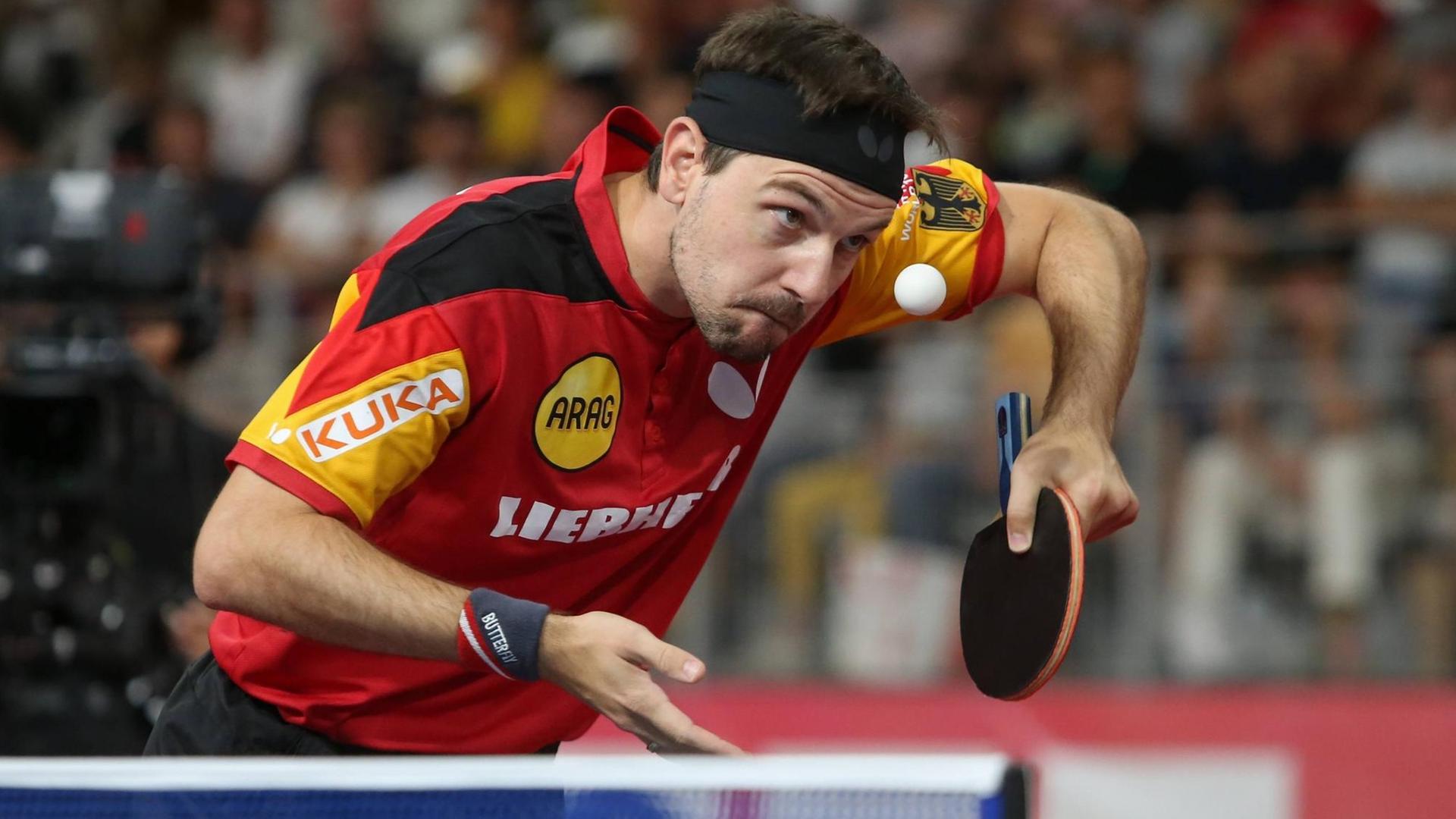 Das Foto zeigt den deutschen Tischtennis-Profi Timo Boll. Das Foto zeigt den deutschen Tischtennis-Profi Timo Boll.