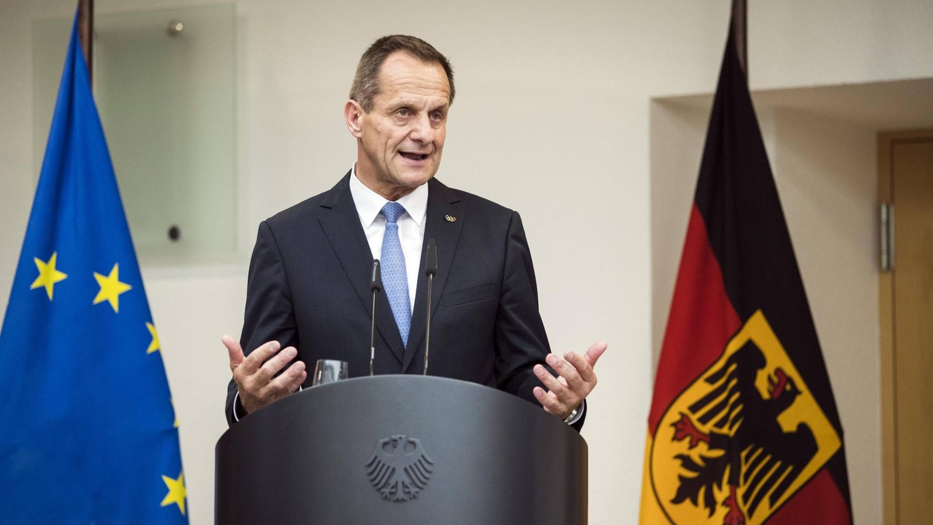 Alfons Hörmann, Präsident Deutscher Olympischer Sportbund DOSB am 12. 04. 2018 in Berlin Alfons Hörmann, Präsident Deutscher Olympischer Sportbund DOSB am 12. 04. 2018 in Berlin