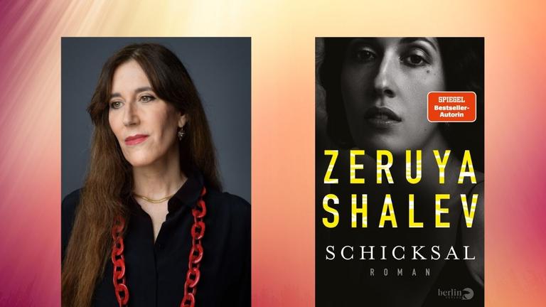 Zeruya Shalev: "Schicksal" Zu sehen sind die Autorin und das Buchcover Zeruya Shalev: "Schicksal" Zu sehen sind die Autorin und das Buchcover