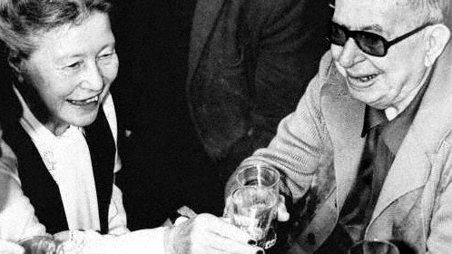 Simone de Beauvoir und Jean Paul Sartre in Paris Simone de Beauvoir und Jean Paul Sartre in Paris