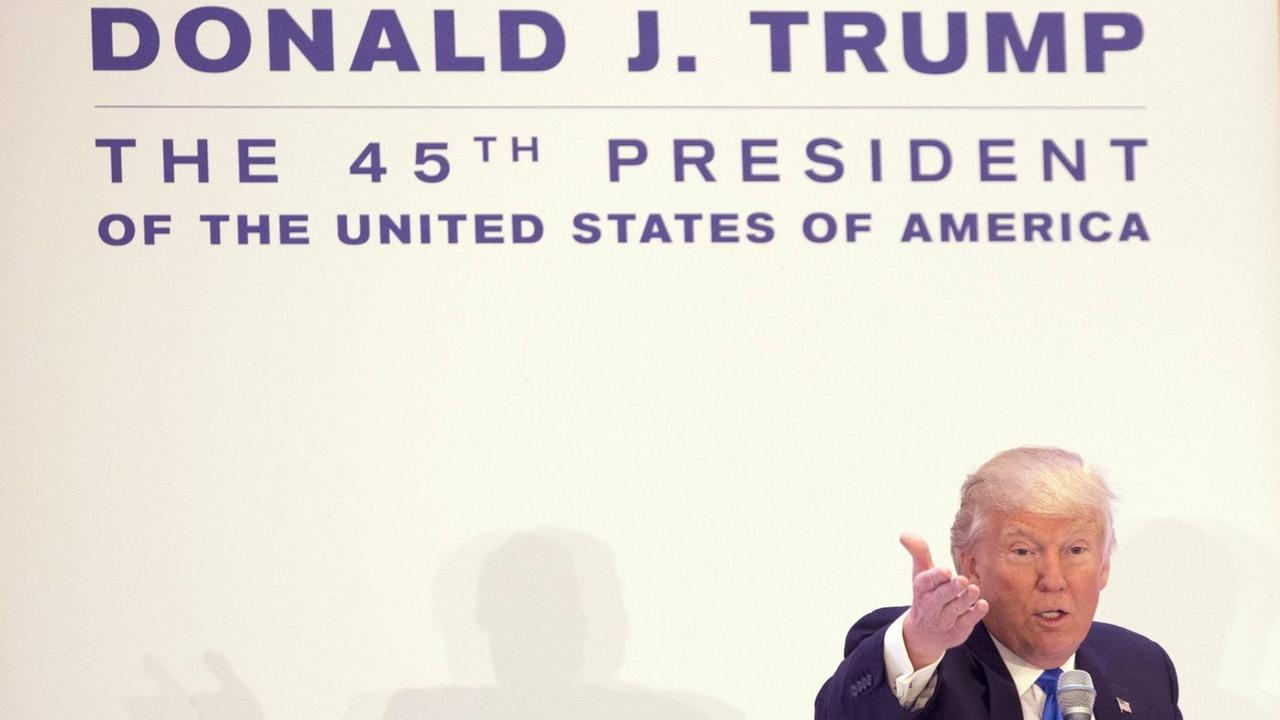 Donald Trump in Washington am Tag vor seiner Inauguration als 45. Präsident der USA Donald Trump in Washington am Tag vor seiner Inauguration als 45. Präsident der USA