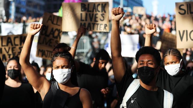 Demonstrierende der "Black Lives Matter"-Bewegung in New York