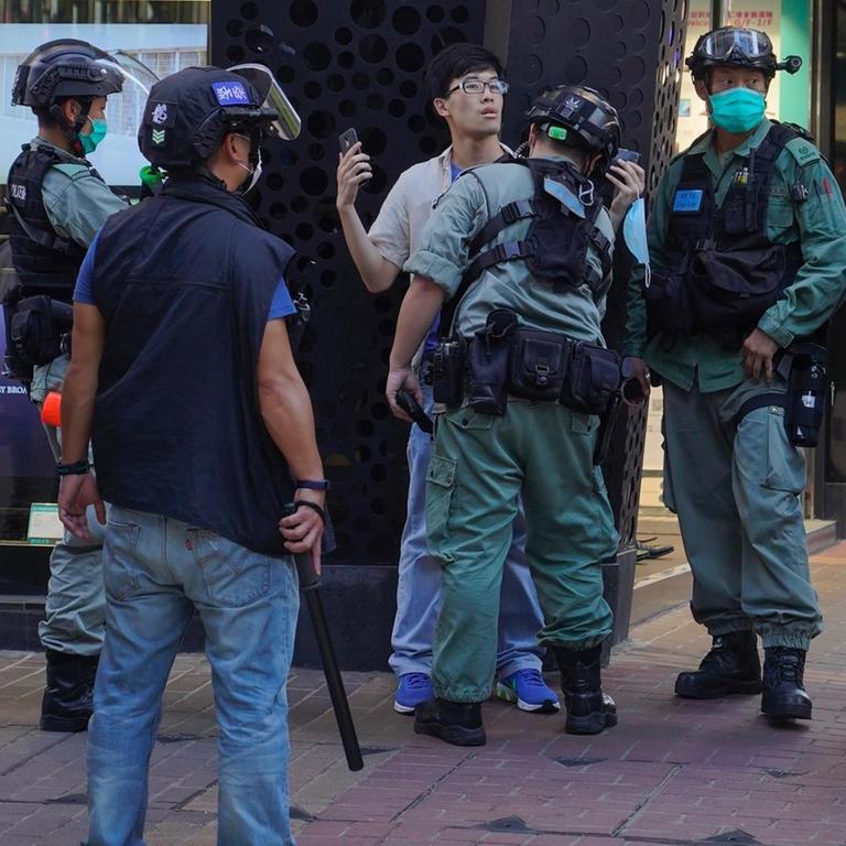 Polizeieinsatz in Hongkong anlässlich des Pro-Demokratie-Protests.