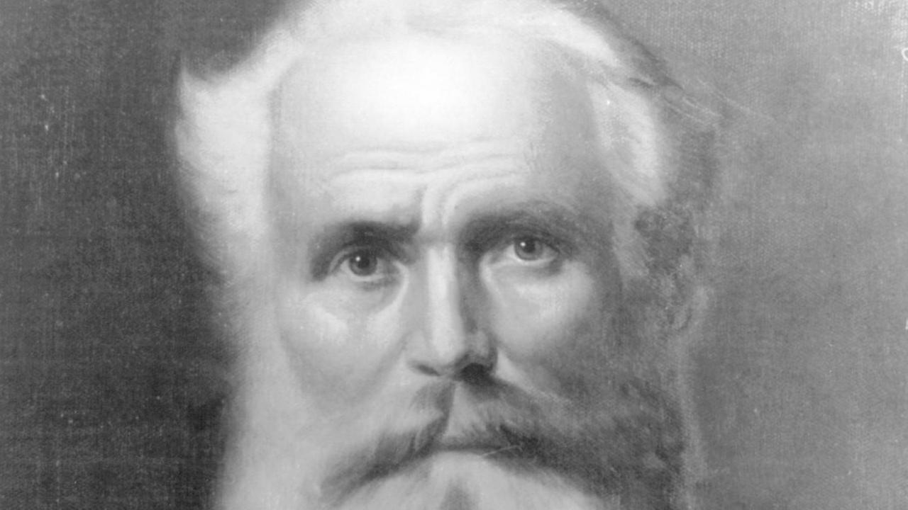 Ein Schwarzweiß-Foto, mutmaßlich entstanden um  1870, zeigt den Möbeltischler Michael Buchholz Michael Thonet - mit langem, weißen Voll- und Schnauzbart erinnert er an Karl Marx