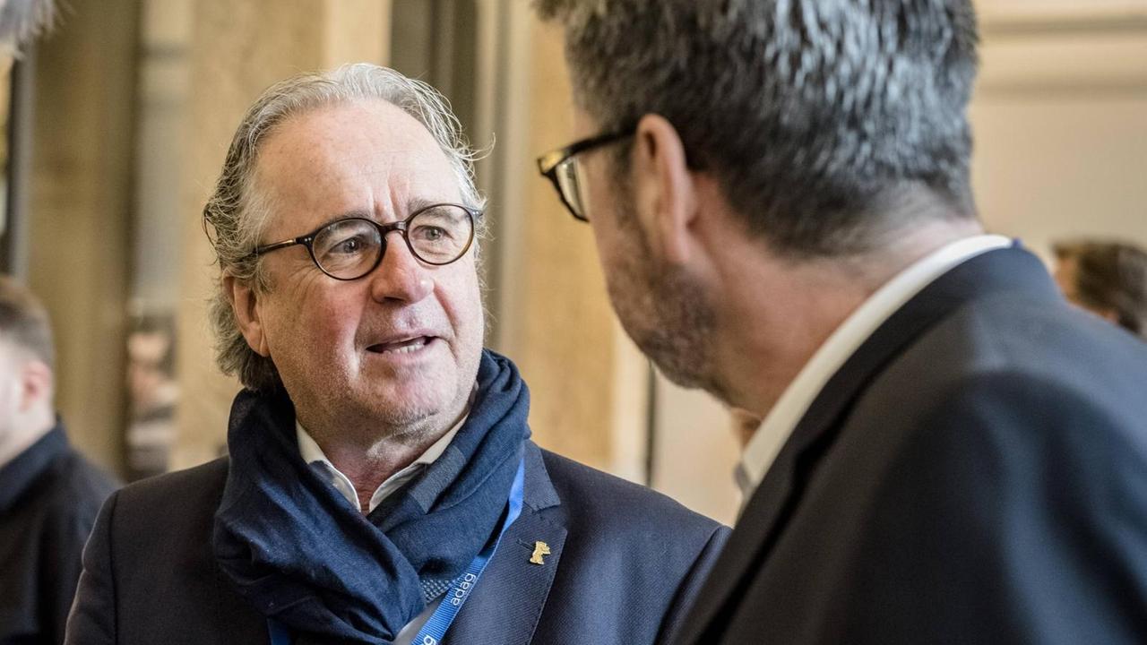 Der Produzent Uli Aselmann bei einem Empfang der Produzentenallianz während der Berlinale 2018. Der Produzent Uli Aselmann bei einem Empfang der Produzentenallianz während der Berlinale 2018.