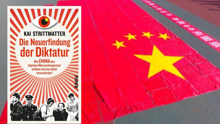 Chinas Flagge auf Asphalt(Hintergrundbild), Buchcover (Vordergrundbild) Chinas Flagge auf Asphalt(Hintergrundbild), Buchcover (Vordergrundbild)