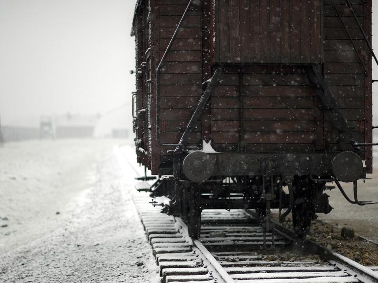 Wagen im früheren Konzentrationslager Auschwitz