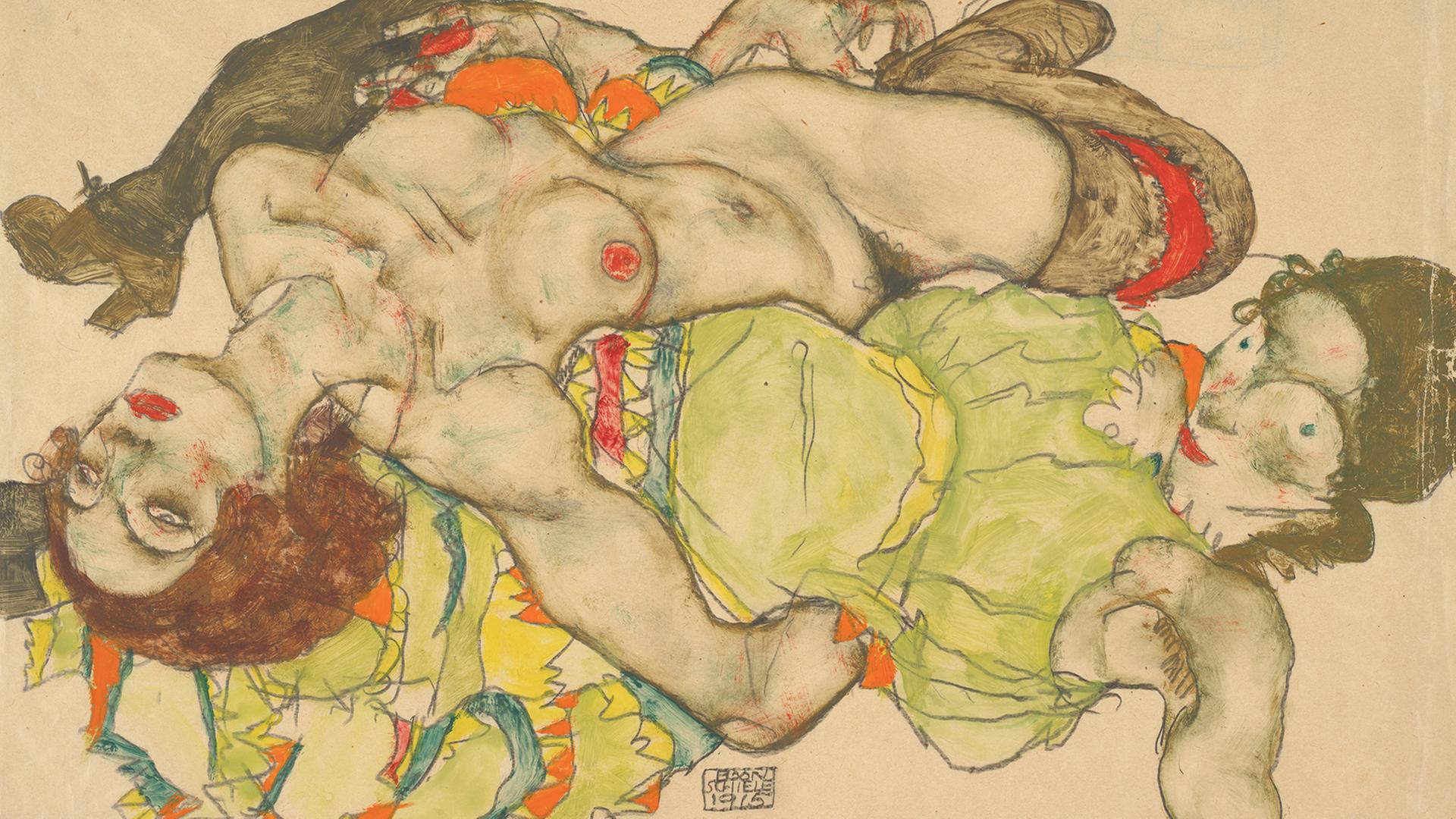 Egon Schiele Weibliches Liebespaar, 1915 (Ausschnitt) Egon Schiele Weibliches Liebespaar, 1915 (Ausschnitt)