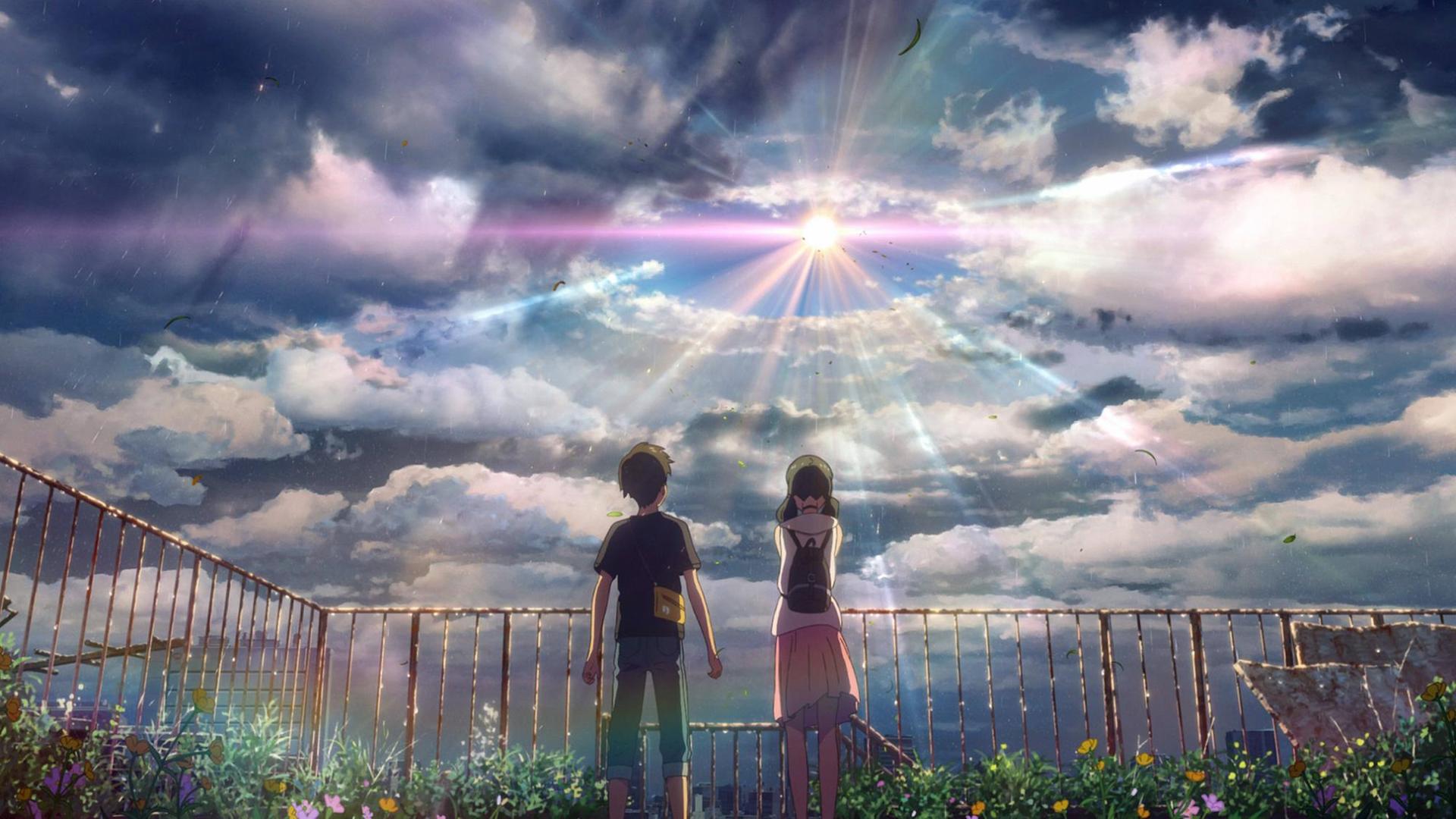 Filmszene aus "Weathering with you". Filmszene aus "Weathering with you".