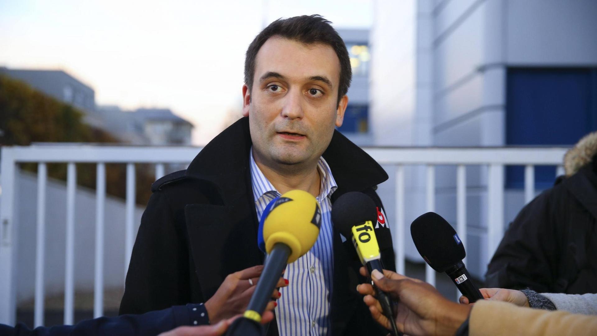 War im Osten Frankreichs erfolgreich, Florian Philippot vom Front National. War im Osten Frankreichs erfolgreich, Florian Philippot vom Front National.