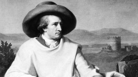 "Goethe in der Campagna", das bekannteste Gemälde von Johann Heinrich Wilhelm Tischbein zeigt den Dichter Johann Wolfgang von Goethe.
