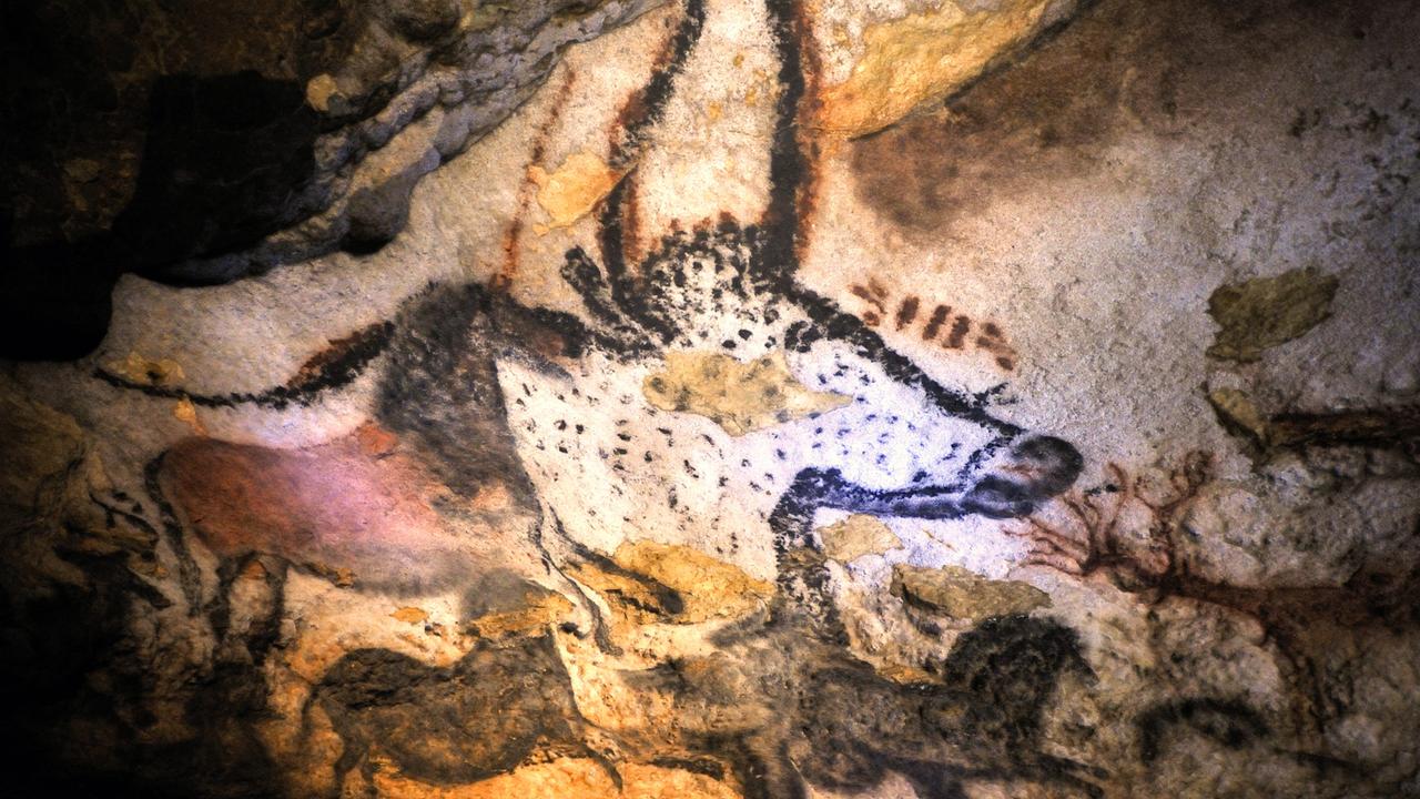 Prähistorisches Bild in der Höhle von Lascaux in Südwestfrankreich