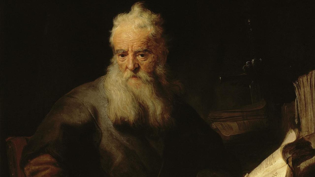 Reproduktion des historischen Gemäldes: “Der Apostel Paulus”, Rembrandt, um 1630, Kunsthistorisches Museum Wien. Reproduktion des historischen Gemäldes: “Der Apostel Paulus”, Rembrandt, um 1630, Kunsthistorisches Museum Wien.