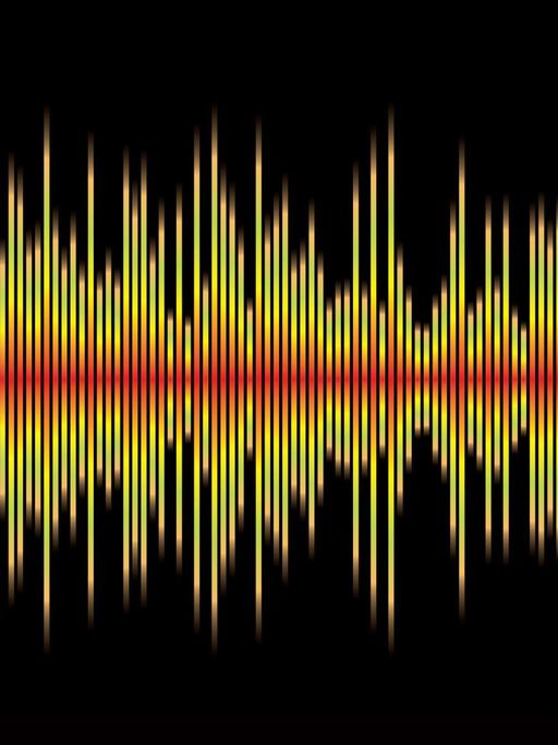 Audiowelle auf schwarzem Hintergrund