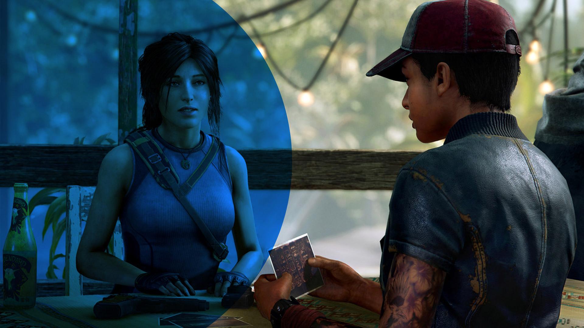 Ein Screenshot aus "Tomb Raider" zeigt die Heldin Lara Croft an einem Tisch