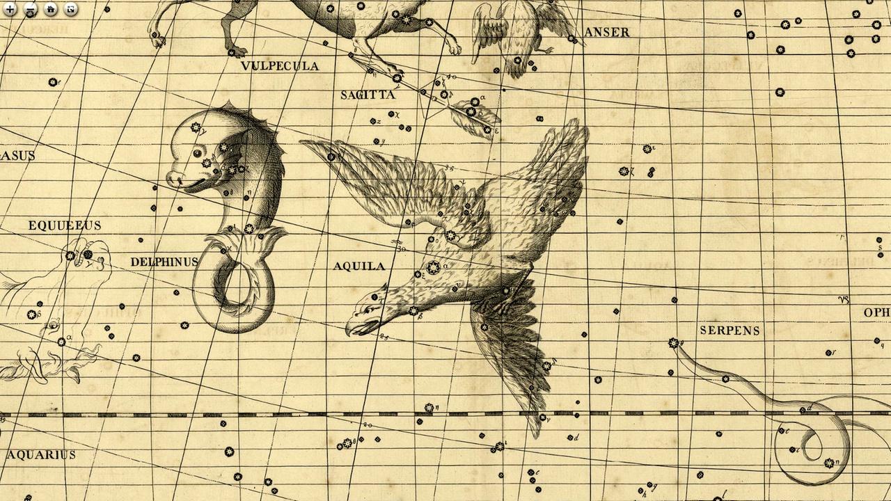 Das Sternbild Adler in einer historische Darstellung